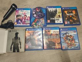 Jeux vidéo PS4, lot divers, avec microphone PS4 Spiele