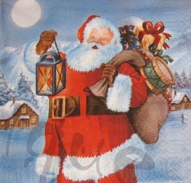 Servietten: Serviette weihnachtsmann (w328) – Neu (gemäss Beschreibung) aus Schlatt TG von kreativ-atelier