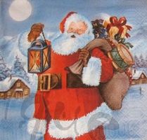 Serviette weihnachtsmann (w328)