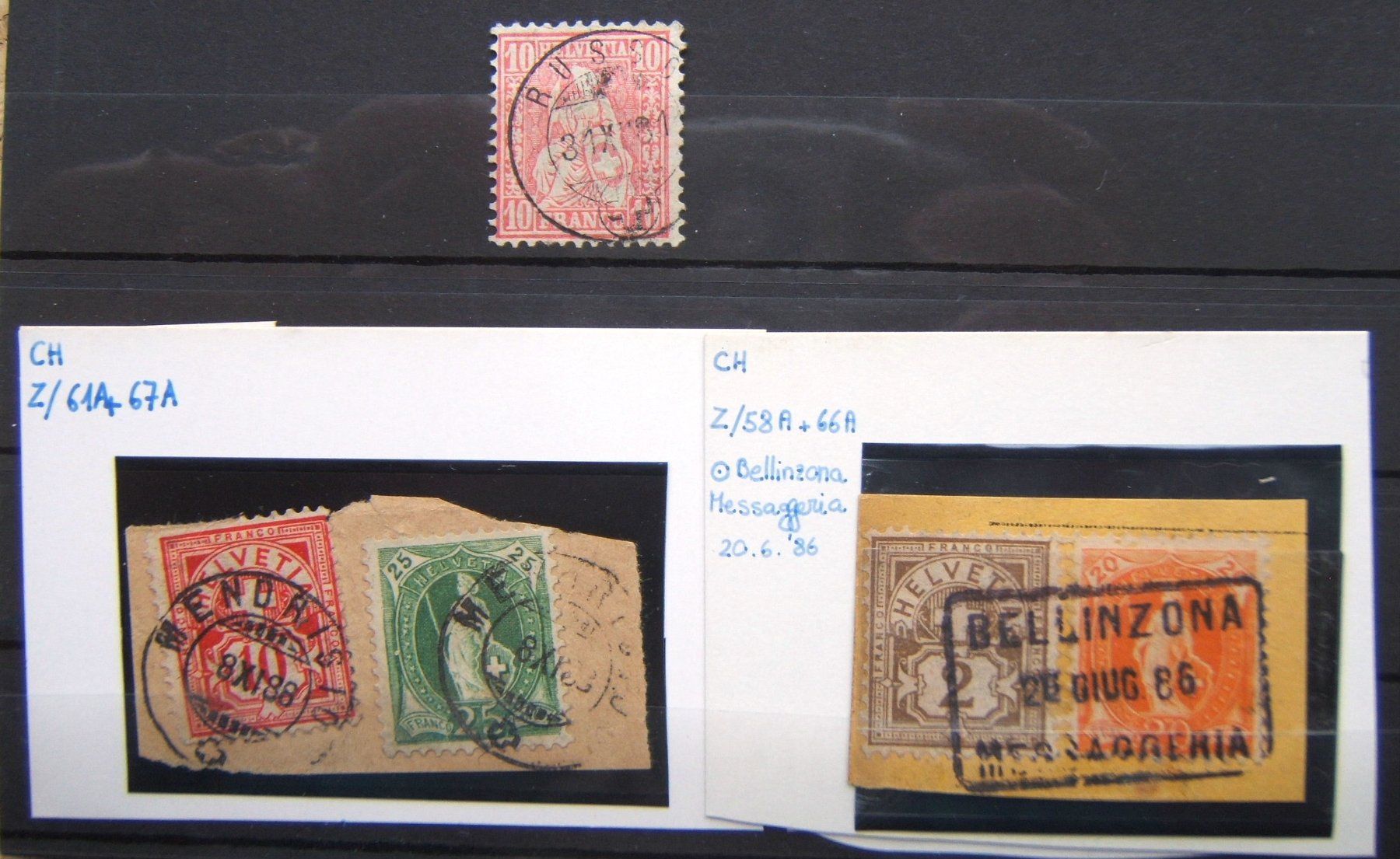 Tous les timbres: LOT BRIEFMARKEN MIT TESSINER STEMPEL – D'occasion à Brunnen par Nonne04