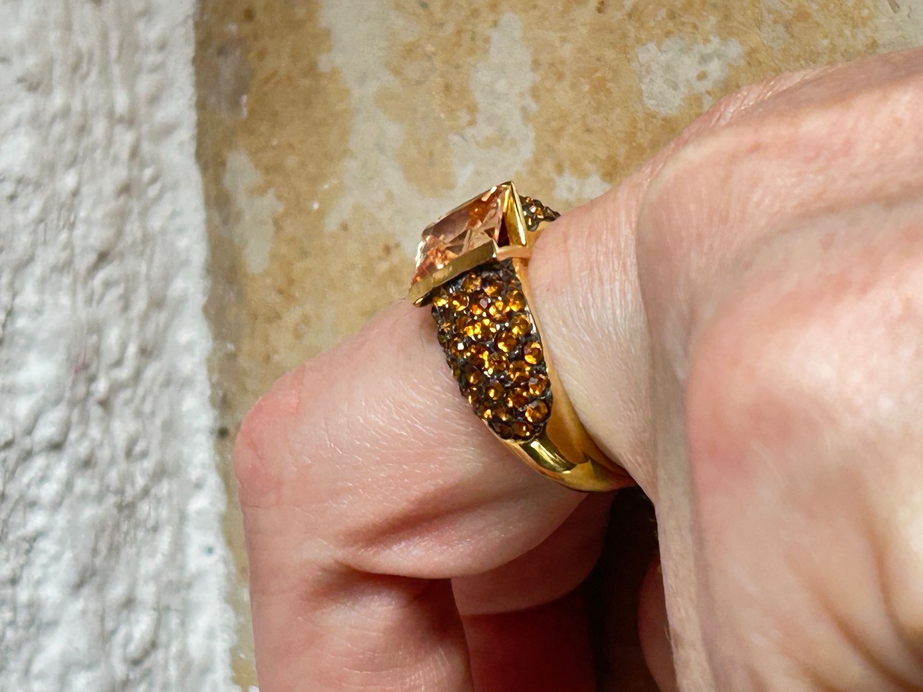 Anelli: Silberring ORANGE golden light (58) – Usato da Laufen venduto da belleskulptur 2