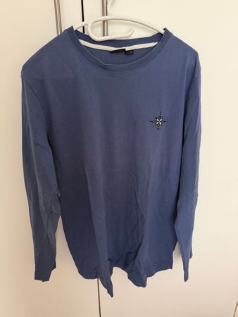 ★ Herren Long Shirt blau★  Gr.L ★ mit Kompass★ Sweatshirt★