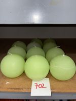 702 Posten Raureif Kugel-Kerze 120mm aus Liquidation
