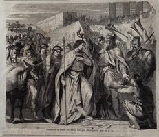 Holzstich 1862 - David wird in Hebron zum König gesalbt