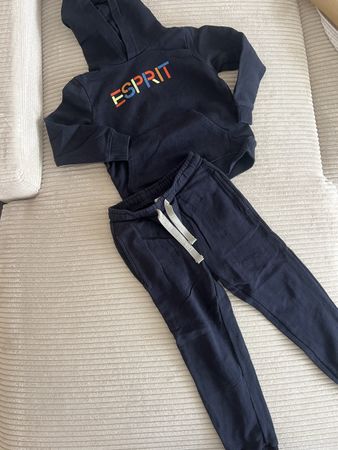 ESPRIT BAUMWOLL TRAINERANZUG NAVY GR 104/110