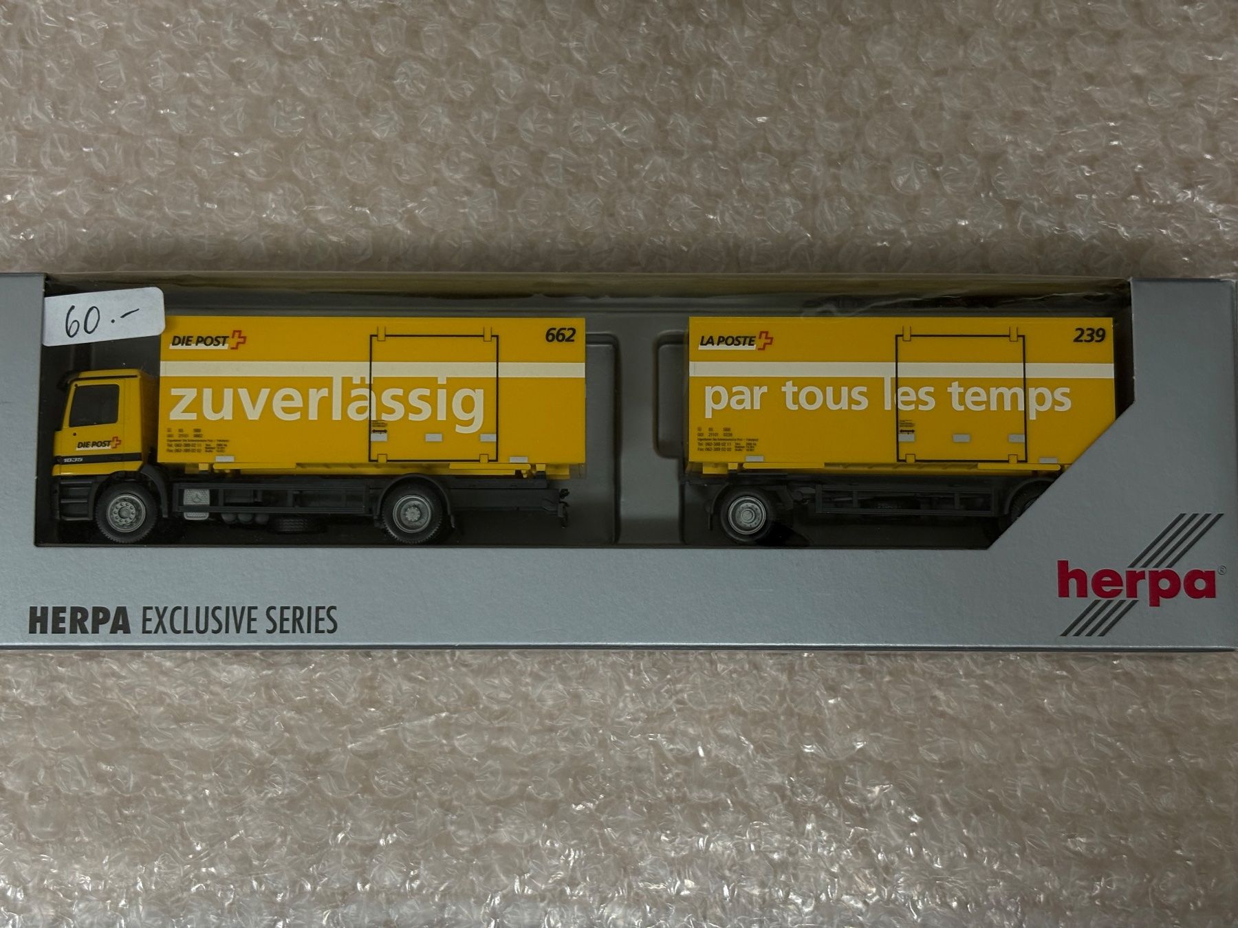 Herpa Kit di modellismo & Modellini statici: Herpa MB Actros Post – Nuovo e nell'imballaggio originale da Locarno venduto da fox_zb9y