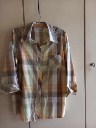 Damen Bluse, Gr. 46, kariert,