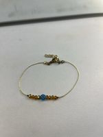 Gold Evil Eye Beaded Bracelet - Summer Jewellery