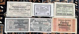 Deutsches Notgeld / Inflationsgeld 1923 - LOT von 6 Stück