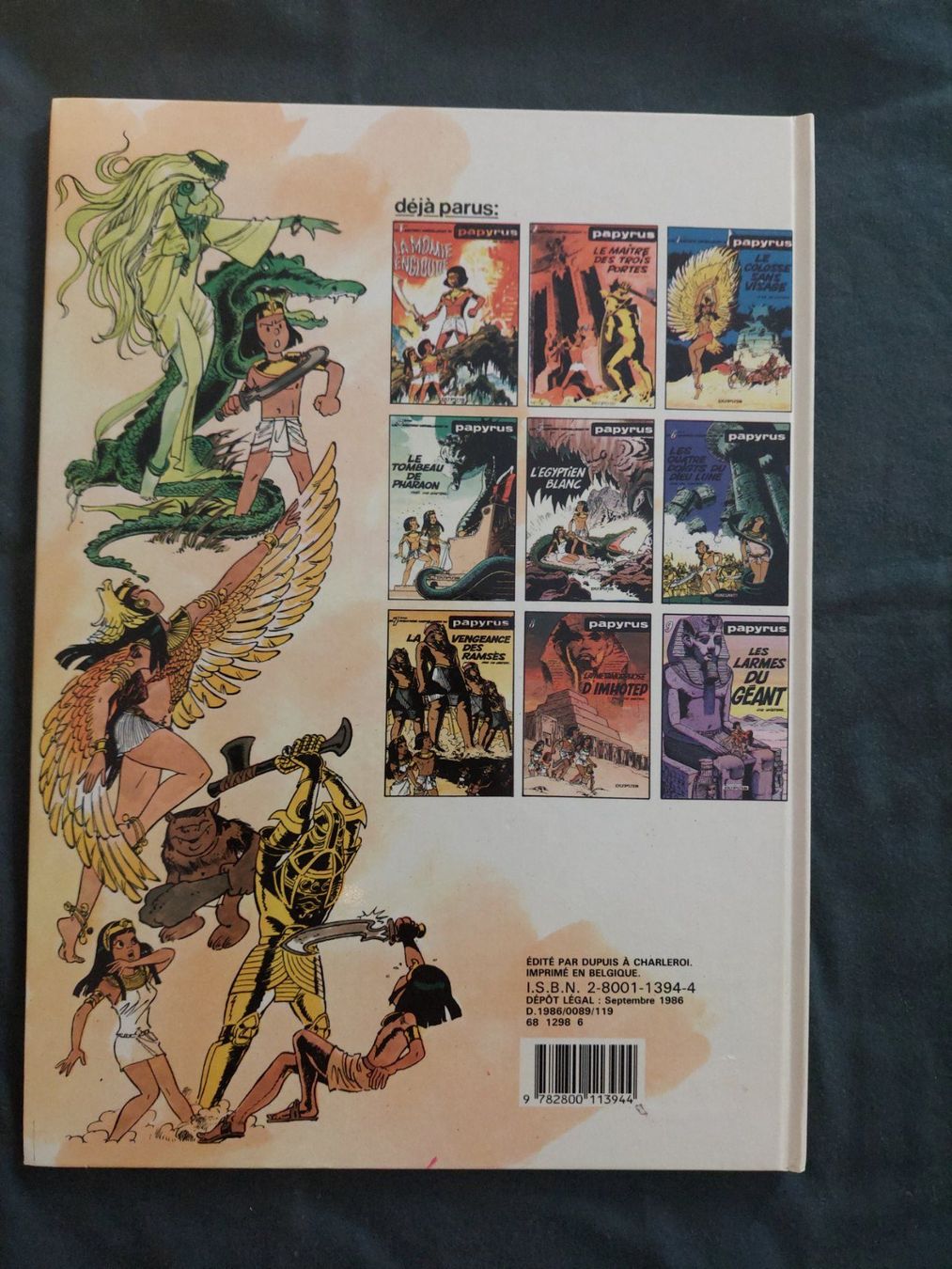 Fumetti: Papyrus T.9 Les Larmes du Géant EO 1986 TBE – Usato da Genève venduto da Blu_BD 1