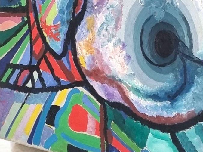 Gemälde: Abstraktes  Kunst Gemälde Acryl auf Leinwand #Bibi# – Gebraucht aus Zürich von Zuerichparis08 5