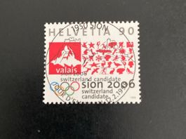 1998: Sondermarke Werbung für Olympiade Sion, ET Vollstempel