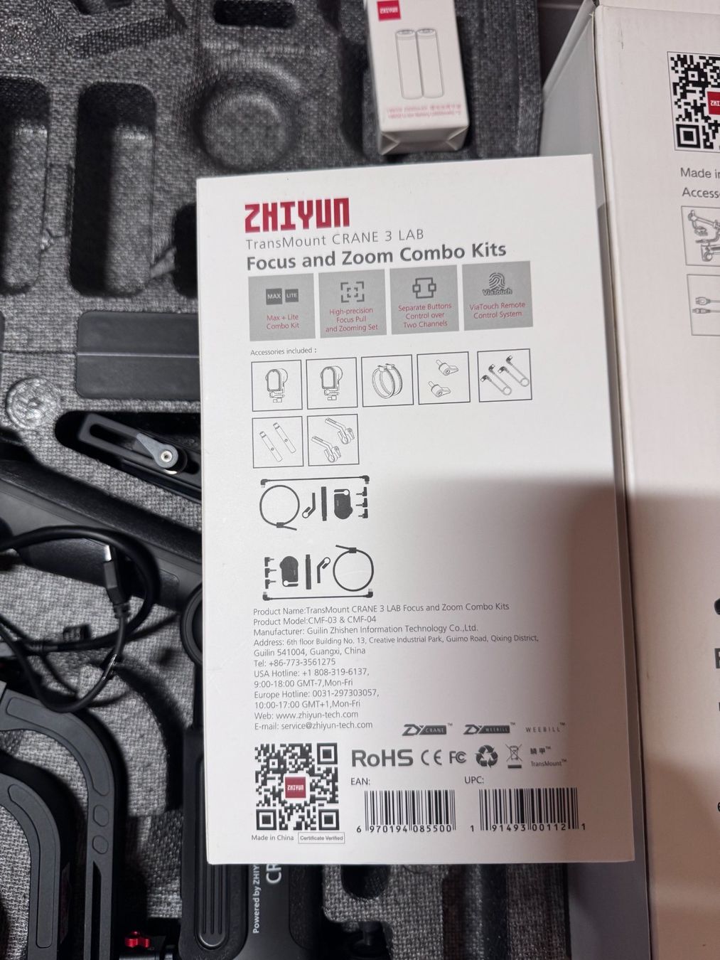 Zhiyun Altri Accessori: Zhiyun Crane 3 Lab + Kit Focus & Zoom Combo Complet – Nuovo (secondo la descrizione) da Noville venduto da Xtrembox 2