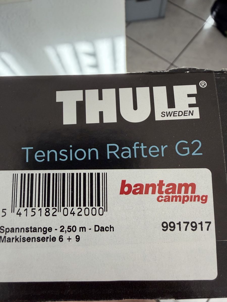 Thule Tende da sole: Thule Tension Rafter G2 Spannstange 2,5 m – Usato da Biglen venduto da Kadettgtv 1