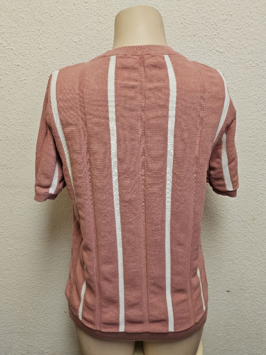 Primark T-Shirts: PRIMARK Damen Strickshirt Altrosa Weiß Gestreift Gr. M – Gebraucht aus Urdorf von ole_mrp9 6