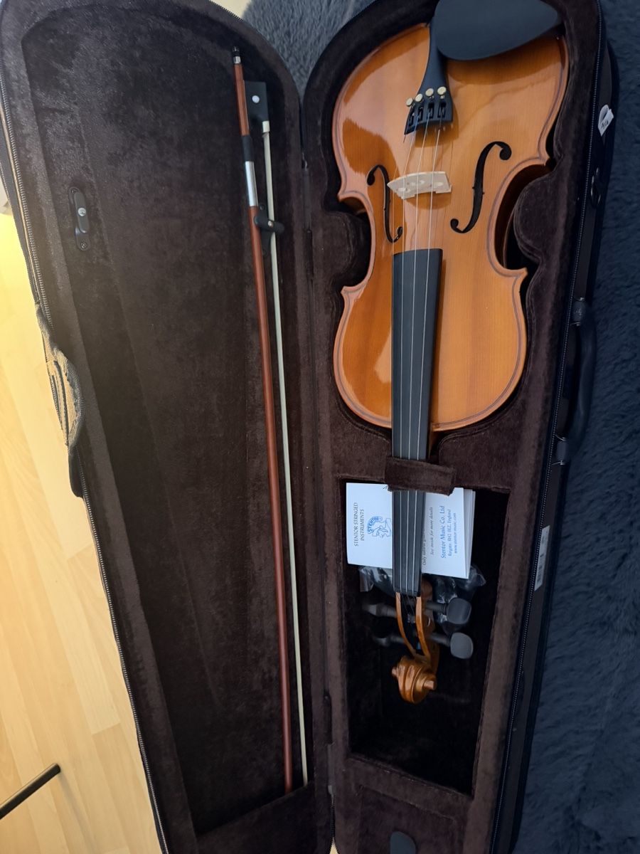 Strumenti musicali: Violine mit Bogen und Koffer neu – Nuovo e nell'imballaggio originale da Lauerz venduto da ant_5h95