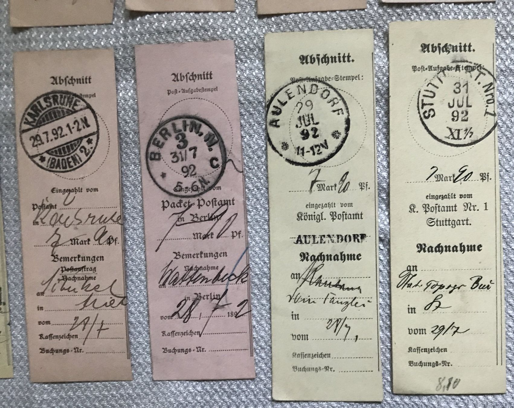 Alle Briefmarken: ABSCHNITTE DEUTSCHLAND 1892 – Gebraucht aus Ostermundigen von Kari1937 3