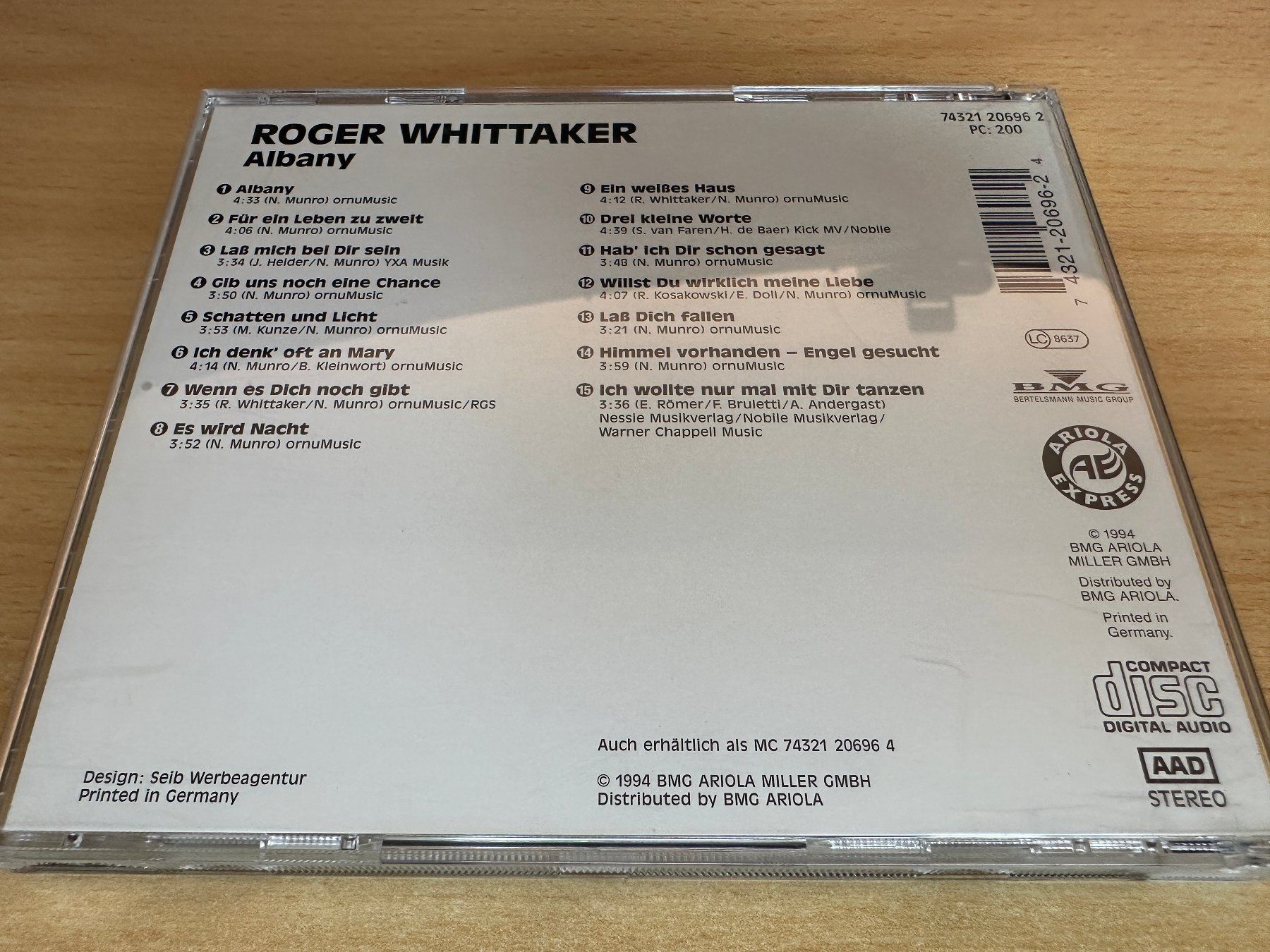 CD: Roger Whittaker – Albany – Usato da Rikon im Tösstal venduto da Alpenmutz 1