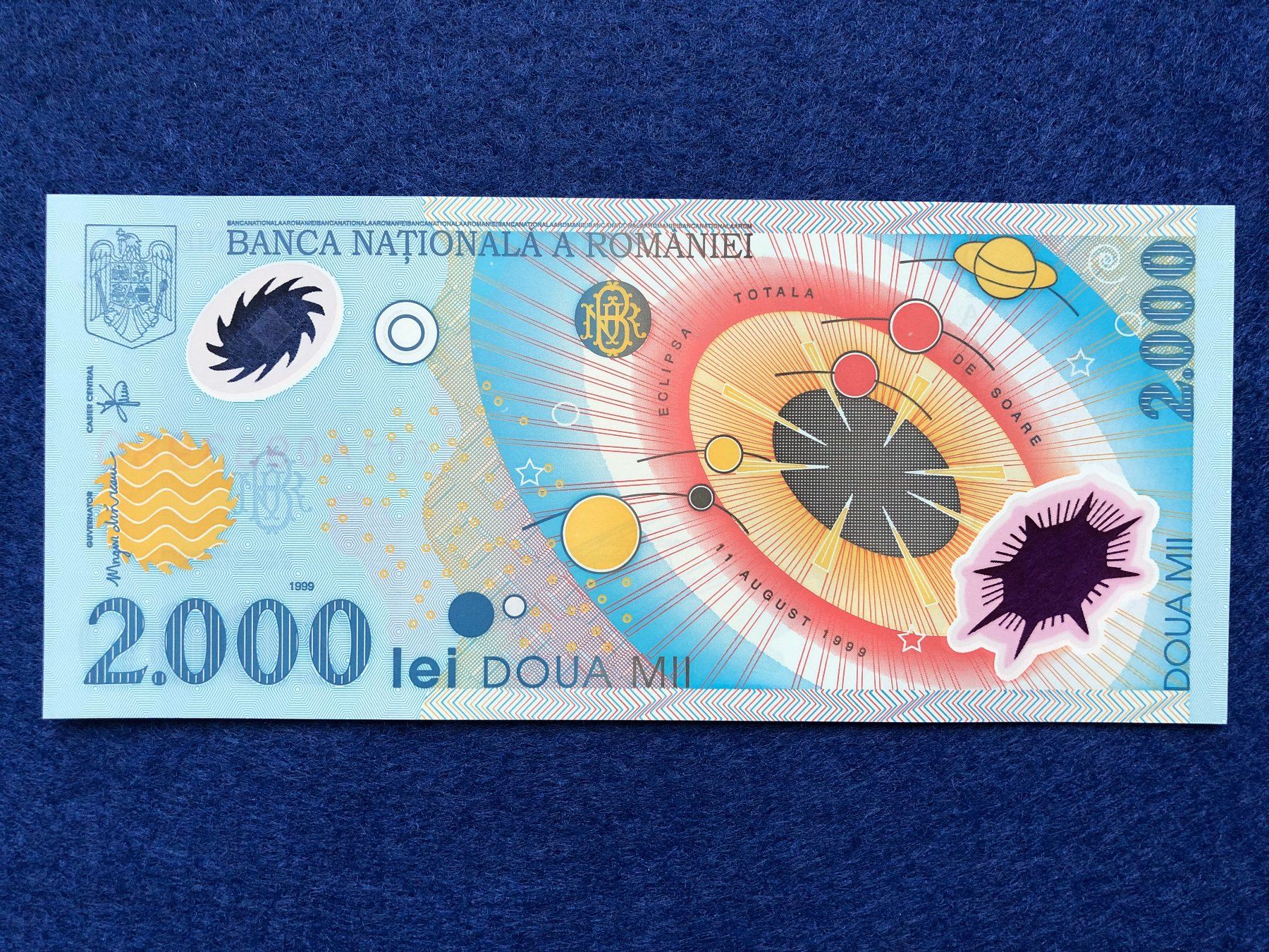 Banknoten: !! 001A !! - Romania - Rumänien - 5x2000 Lei UNC - Millenium – Neu und originalverpackt aus Pfäffikon SZ von Sieben77 3