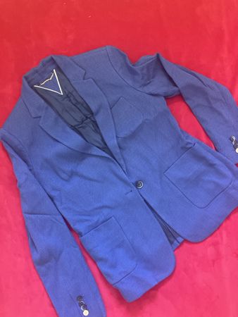 Damen Sakko Massimo Dutti blau Karomuster Grösse 48