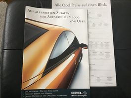 Opel Programm Verkaufsprospekt mit Preisen März 2000