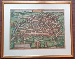 Bild - Vilna, Stadtplan 16.Jahrhundert, altkoloriert