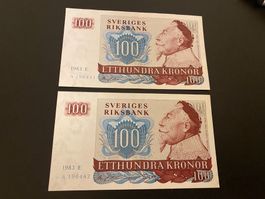 2x100 kronor frolaufnummer