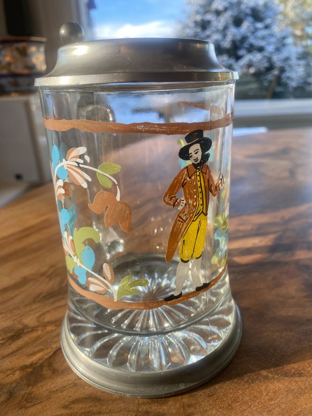 Haldengut Bicchieri: Bierglas mit Zinndeckel, Haldengut 1988 – Nuovo (secondo la descrizione) da St. Gallen venduto da Blin 2