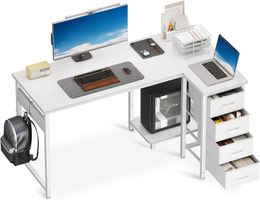 Schreibtisch 120x70 mit 4 Schubladen Eckschreibtisch