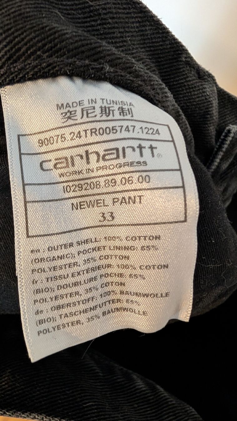 Carhartt Jeans: Carhartt WIP Jeans schwarz Gr33 – Usato da Basel venduto da san_pp89 2