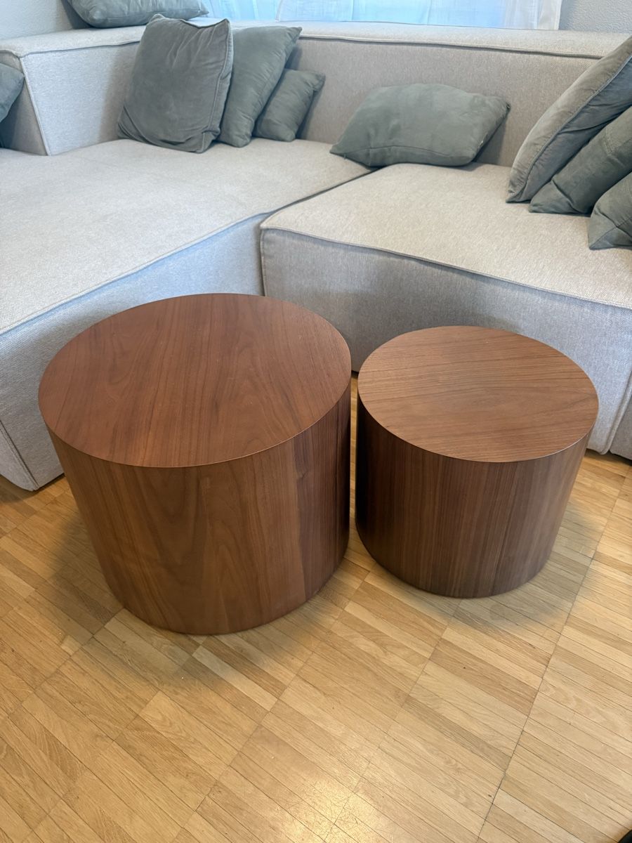 Tables de nuit: Round Nesting Coffee Tables Wood Set – Neuf (Voir description) à Zürich par alv_8v9b 1