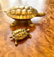 Zwei Schöne antike Schildkröten aus Messing