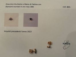 Melania Crocco Ohrstecker occhio & Fatima 18K 750 Diamanten