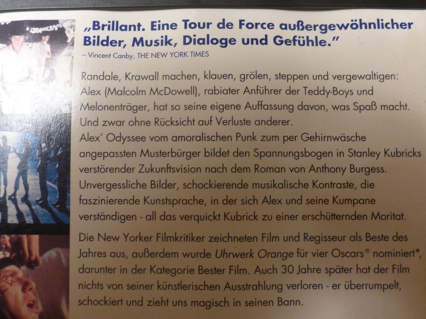 Tutti i DVDs: Clockwork Orange Stanley Kubrick Collection DVD – Usato da Zumikon venduto da psisound 5