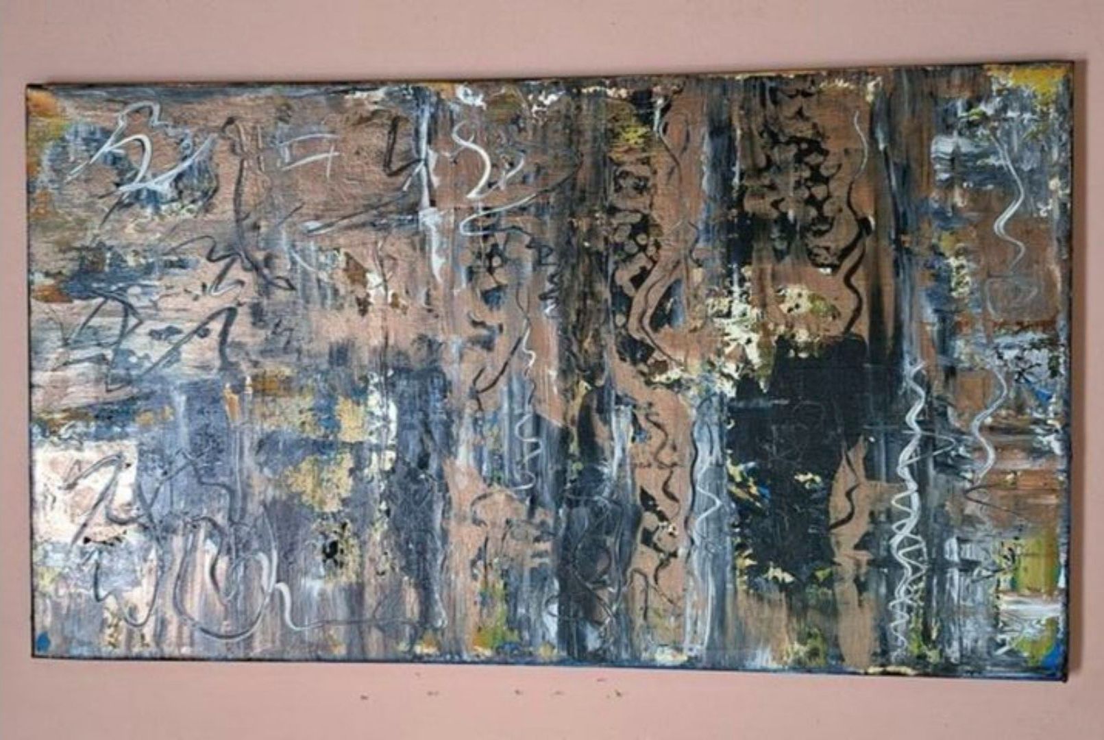 Dipinti: Gemälde Abstrakt handmade 40×70 – Nuovo (secondo la descrizione) da Riehen venduto da Steinbock1970 2