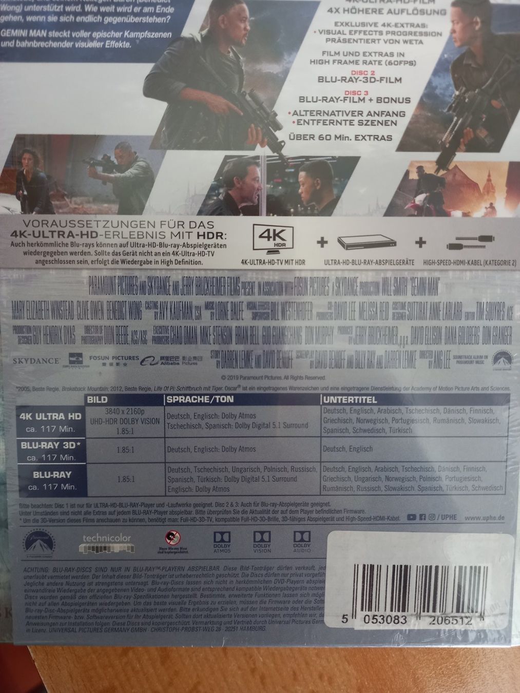 Tutti i DVDs: Blu - ray Gemini Man - 3D - Blu-ray - 4K - Steelbook – Nuovo e nell'imballaggio originale da Dübendorf venduto da 13geister 3