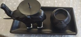 Bougeoirs bouddha,éléphant/Kerzenhalter