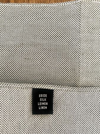 Edles Einstecktuch / Pochette aus Silk & Leinen-Mikromuster