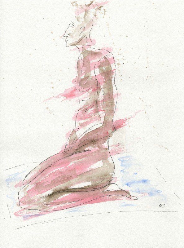 Dipinti: Zeichnung: Meditation Seite – Nuovo (secondo la descrizione) da Fribourg venduto da erw_68dx
