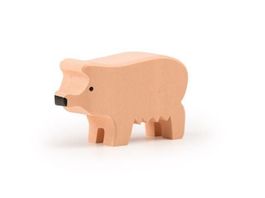 Holztier, Schwein, 7,5cm, Trauffer, neu