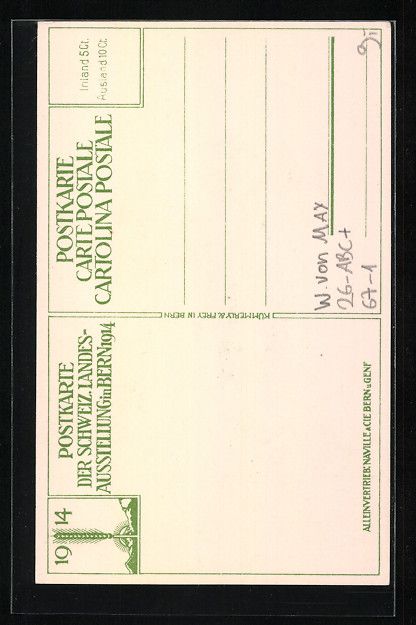 Fotos, Briefe & Postkarten: sign. Wr. de May: Schweizer Grenadier ta – Gebraucht aus Berlin von bartko-reher 1
