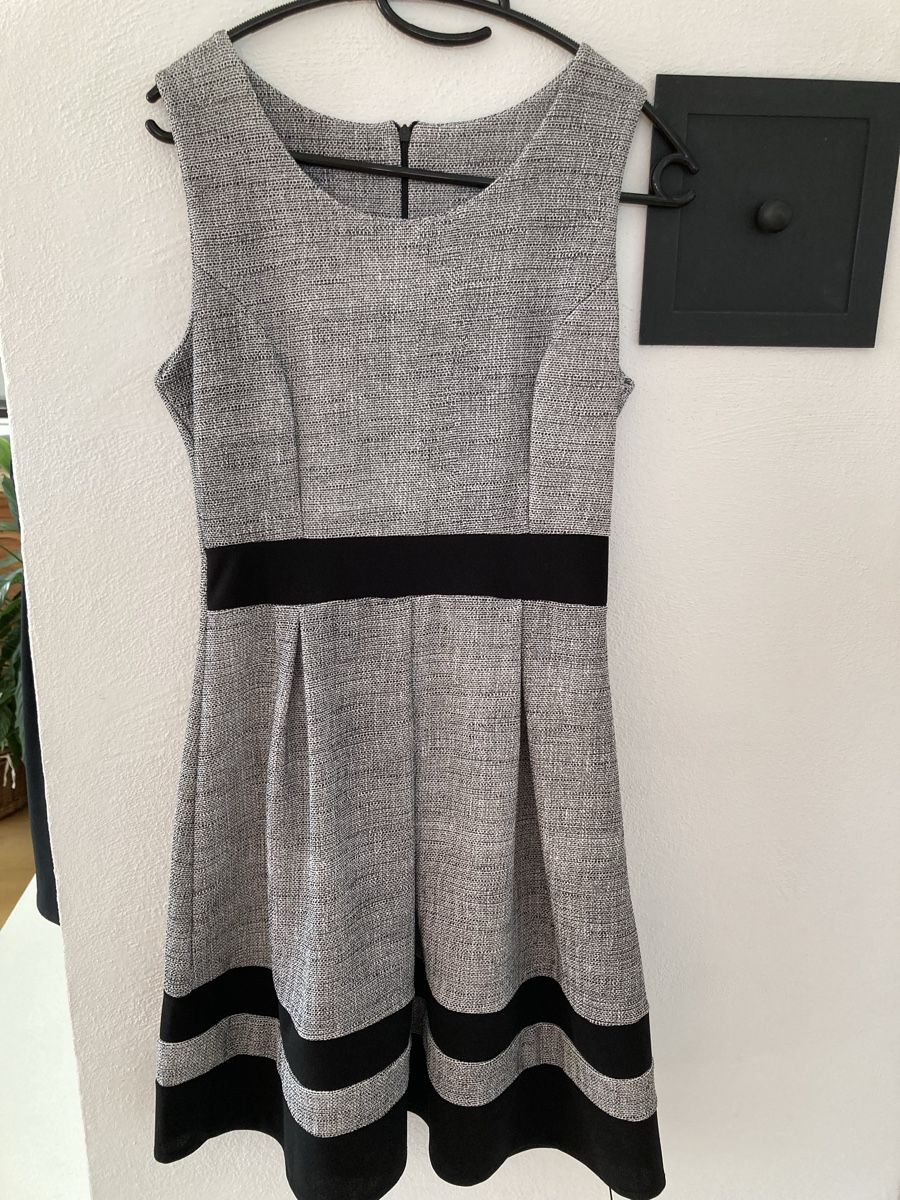 Vestiti: Grau schwarzes Kleid 36 – Usato da Kesswil venduto da Branca-01