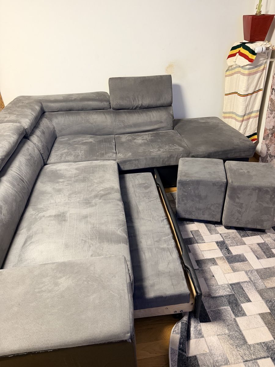 Divani: Ecksofa mit Schlaffunktion grau gebraucht – Usato da Kriens venduto da sol_zgp6 1