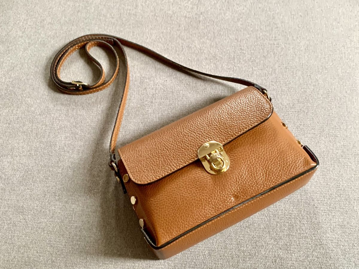 Taschen für Damen: Damen Leder Schultertasche im Cognac – Gebraucht aus Rüschlikon von topswissvintage 6