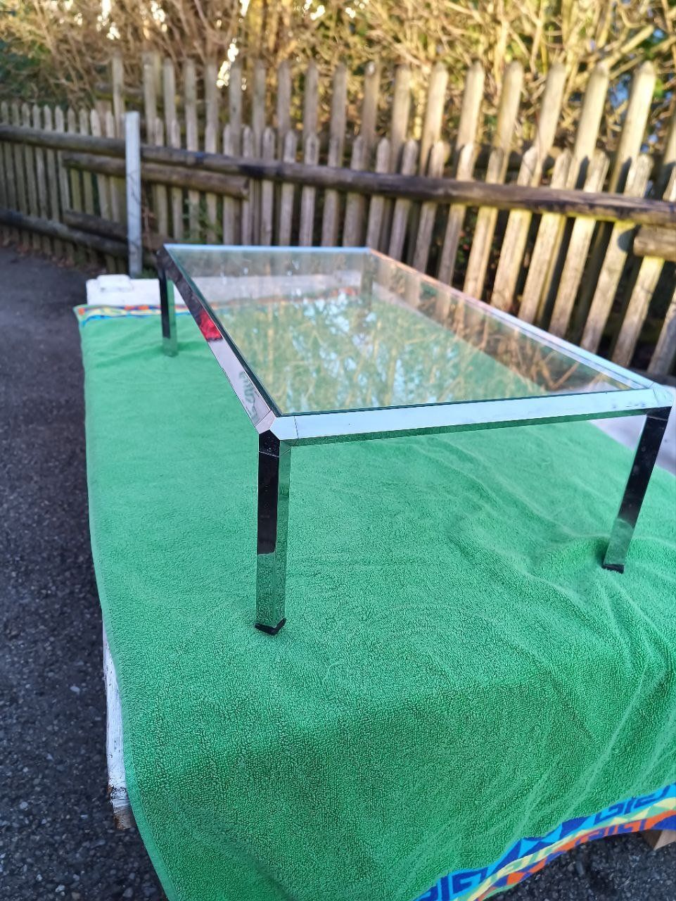 Tavoli: Couchtisch Diningtable Glas/Metall verchromt – Usato da Zug venduto da SirGoldFish