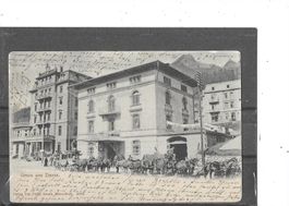 GR Gruss aus Davos 1904 mit Post und Postkutsche