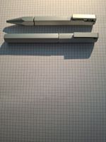 Schreibset, Füllfederhalter und Kugelschreiber. Aus Alu.