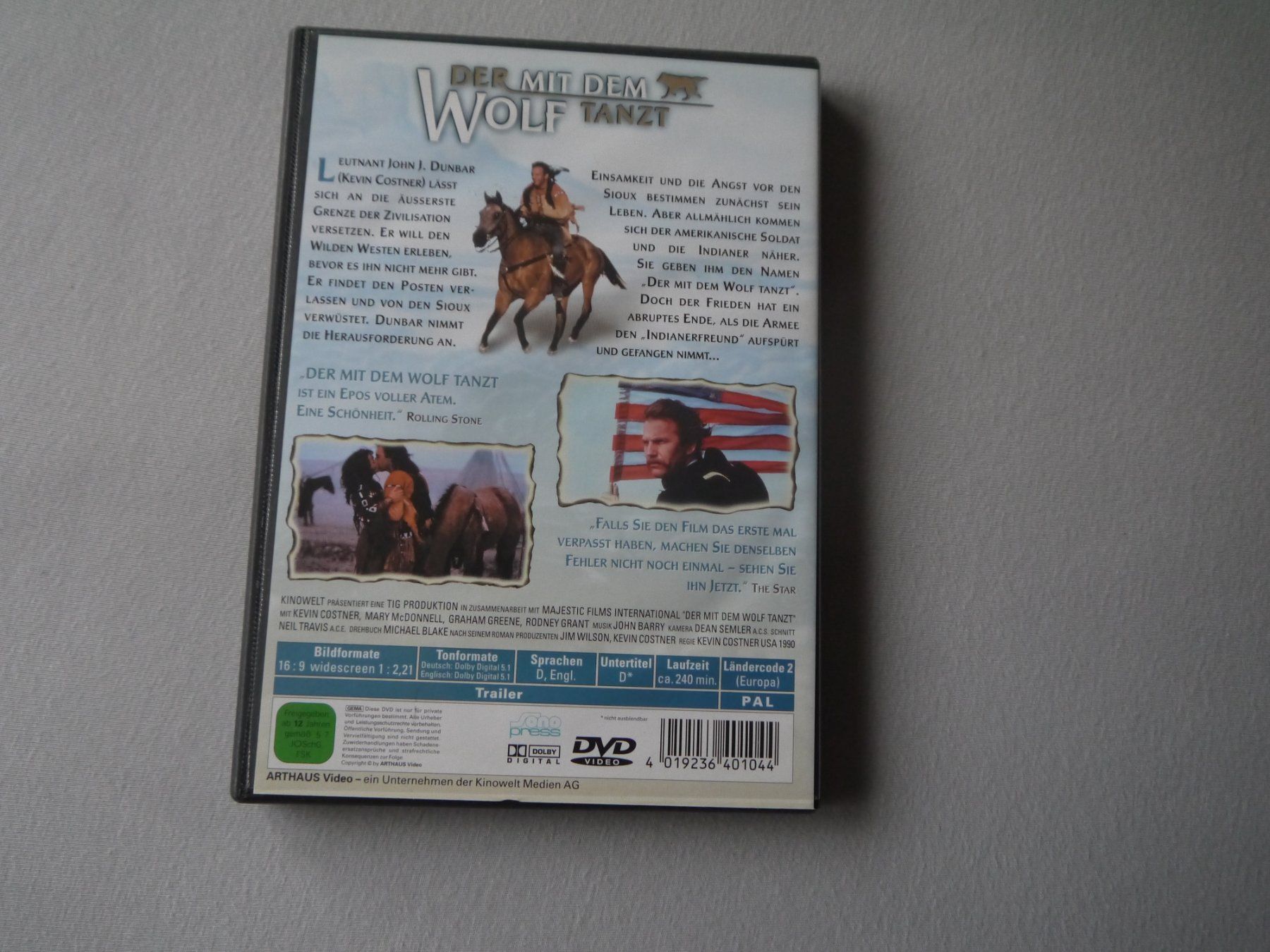 Tutti i DVDs: DER MIT DEM WOLF TANZT - Langfassung - Restauriert - Kevin C – Usato da Hagendorn venduto da Blaf 1