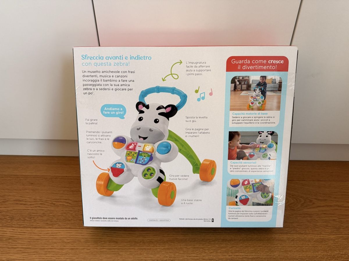 Fisher-Price Spielzeuge: Trotteur fisher price zèbre version ITALIEN  – Neu und originalverpackt aus Echichens von Tchiao92 1