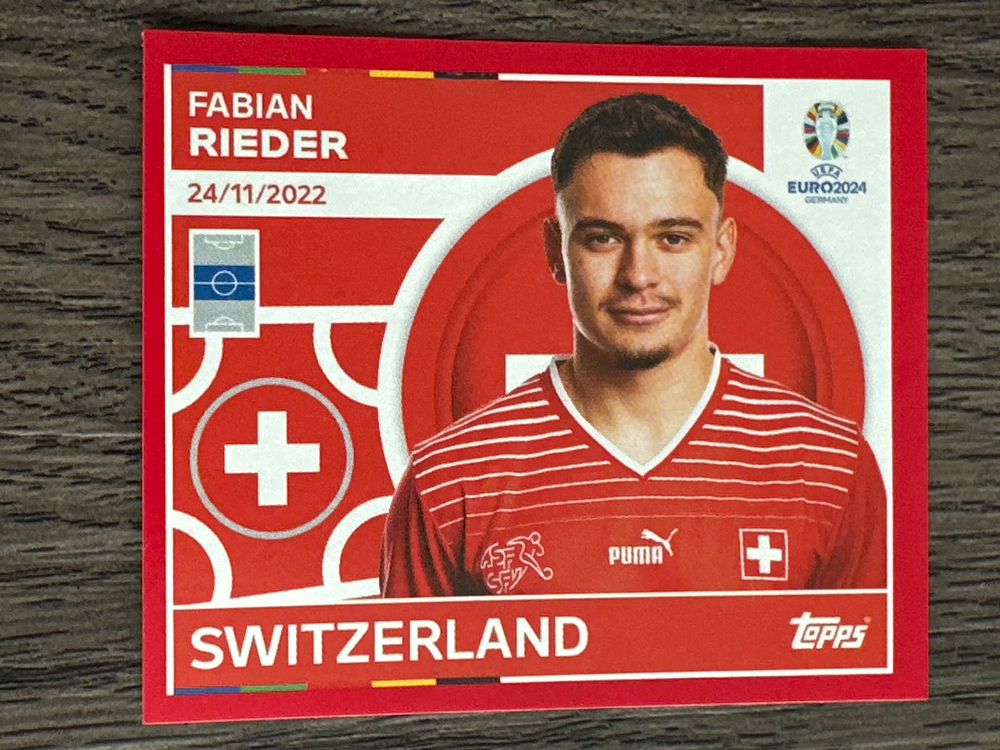 Topps EURO 2024 Rieder Sticker Schweiz Nr. 14 Kaufen auf Ricardo